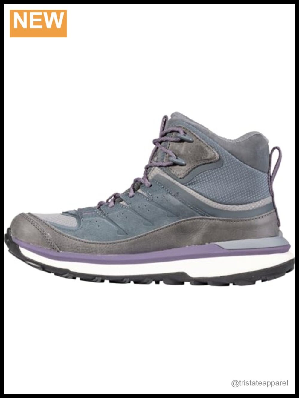 Waterproof Suede Mid-Top Hiking Boots Lace-Up Trail Trekking Shoes Women's